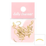 Metallic Gold Nail Art Curved Arch Bar Stud Japanese Nail Frame