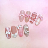 Ballerina Ribbon Bow Mix / White Nail Art Supply Charm Stud Jewelry Pearl Coquette Balletcore