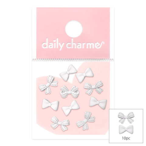 Kawaii Coquette Bow Mix / White Nail Art Charms Studs Decor Balletcore Design