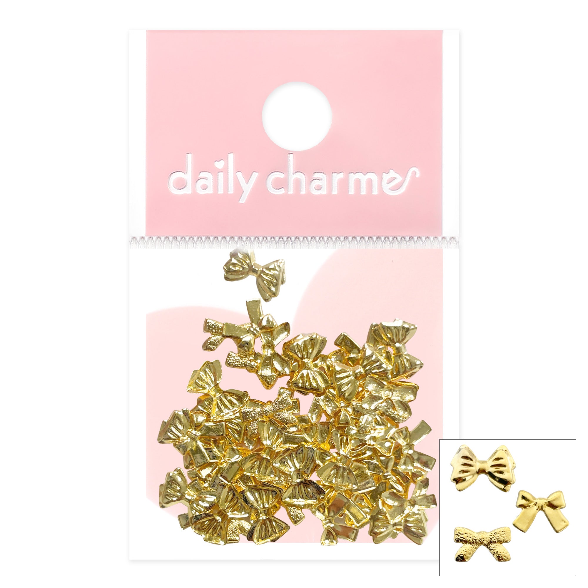 Dainty Bow Studs Mix / Gold Festive Bow Studs Mix / Gold Nail Art Decor Coquette Holiday