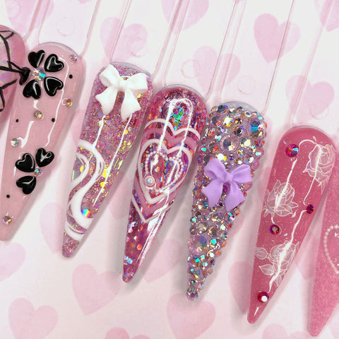 Ribbon Bow Resin Cabochon Mix Nail Art Decor Coquette Ballet Core Cute