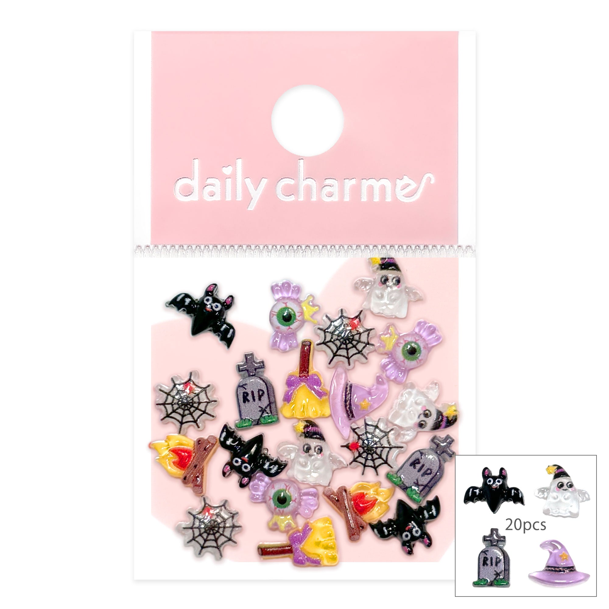 Spooky Pals Halloween Resin Cabochons Mix Spooky Pals Halloween Resin Cabochons Mix 3D Nail Art Charms