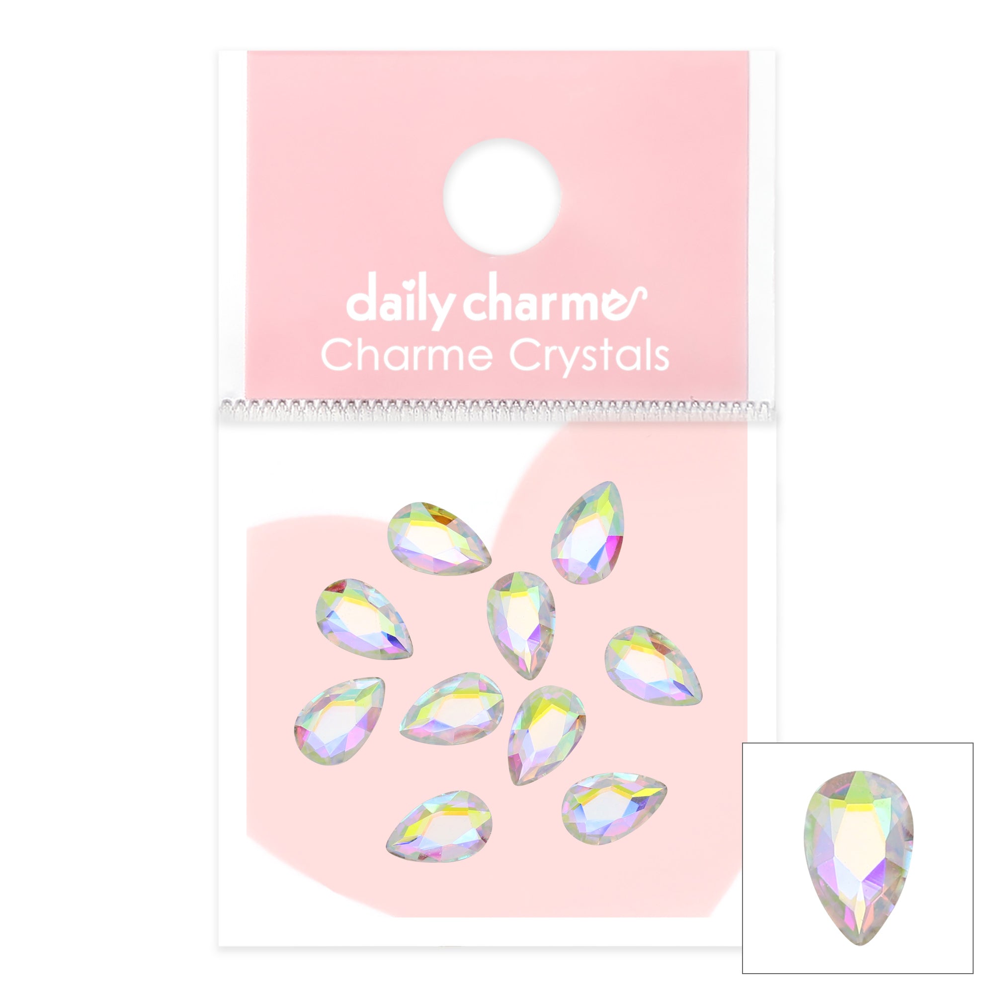 Charme Crystal Pear Flatback Rhinestone / Crystal AB Charme Crystal Pear Flatback Rhinestone / Crystal AB Quality Rhinestone for Nail Art