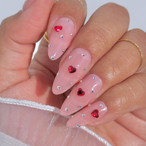 Daily Charme Tiny Small Lovely Hearts Crystal Mix Nail Crystals Valentines Nail