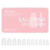Charme Gel Extension Tips / Ballerina / Short / Matte Clear Soft Gel X