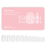Charme Gel Extension Tips / Squoval / Short / Matte Clear Soft Gel X