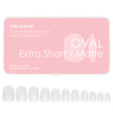 Charme Gel Extension Tips / Oval / Extra Short / Matte Clear Soft Gel X