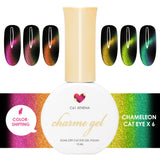 Charme Gel Chameleon Cat Eye Collection / 6 Colors Velvet Polish Color Shifting