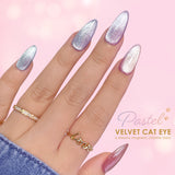 Charme Gel / Cat Eye C14 Bluepurry Pastel Blue Purple Velvet Nail Polish Magnetic Trend