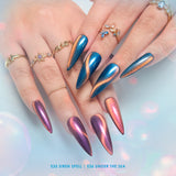 Charme Gel / Cat Eye E36 Under The Sea Blue Yellow Orange Chameleon Magnetic Nail Polish Color Shifting