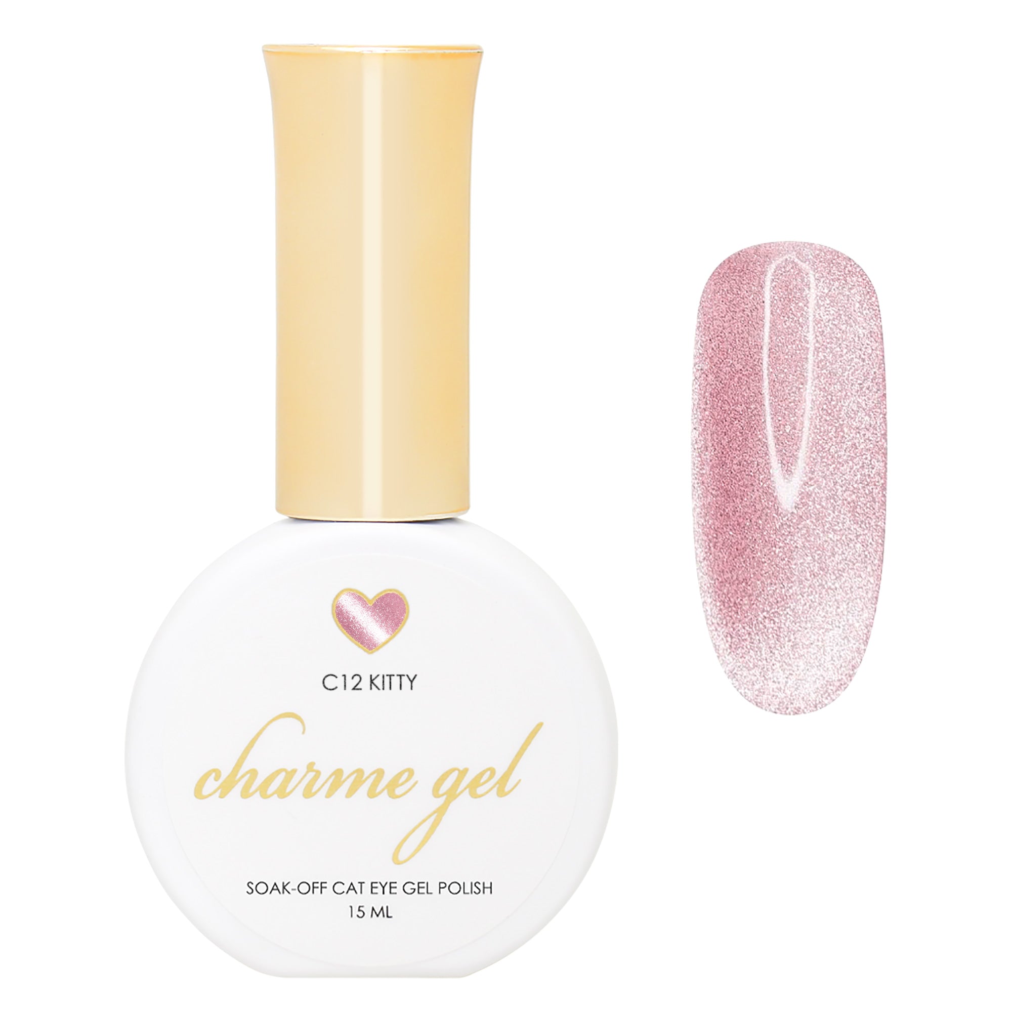 Charme Gel / Cat Eye C12 Kitty Charme Gel / Cat Eye C12 Kitty Pink Pastel Nail Polish Trending Velvet