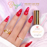Charme Gel / Cat Eye C27 Cattitude Bright Cherry Red Magnetic Polish Nail