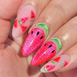 Charme Gel / Cat Eye C30 Watermeowlon Bright Green Magnetic Nail Polish St Patricks Christmas Summer Must Have