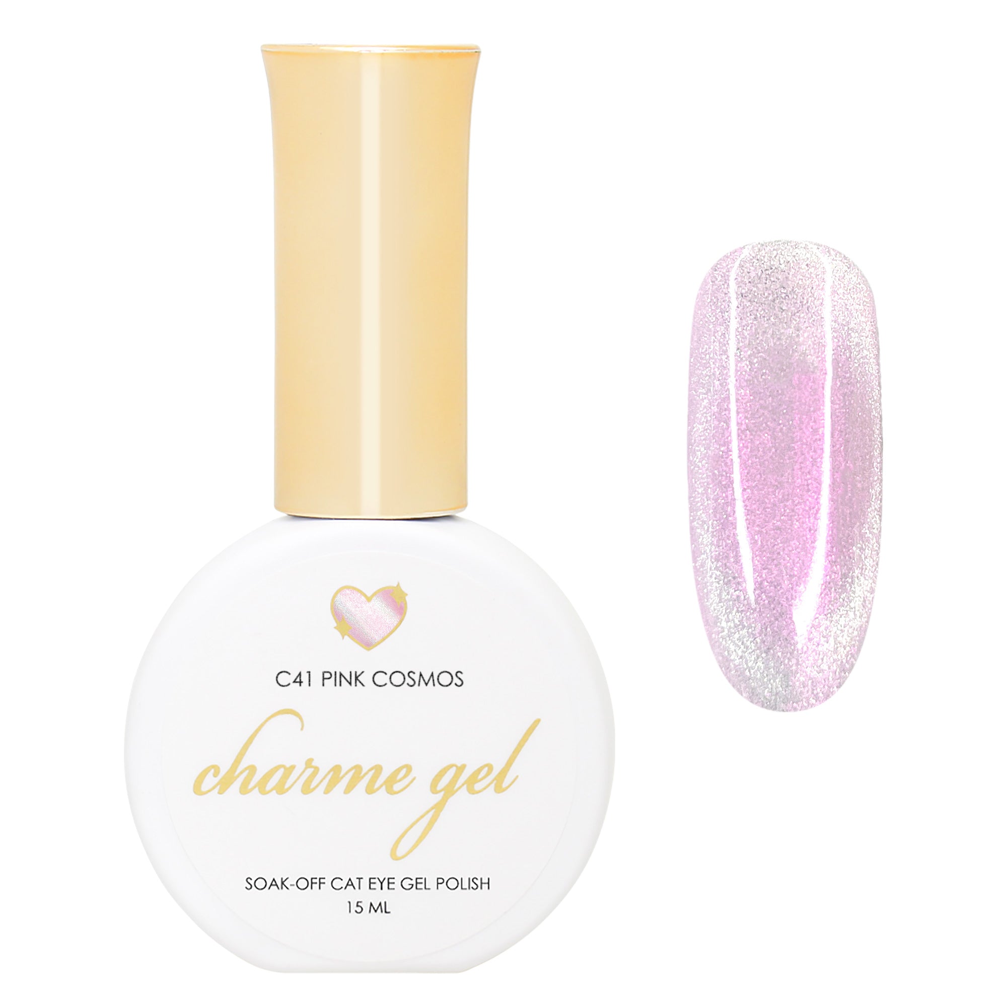Charme Gel / Cat Eye C41 Pink Cosmos Charme Gel / Cat Eye C41 Pink Cosmos Magnetic Nail Polish Quality Dreamy Iridescent