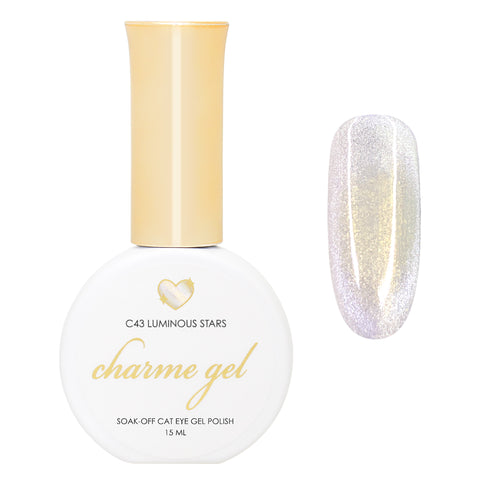 Charme Gel / Cat Eye C43 Luminous Stars Yellow Gold Magnetic Nail Polish Viral