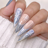 Charme Gel Cat Eye C45 Moon Glow Blue Magnetic Nail Polish Moonstone Holiday Christmas Snowflake