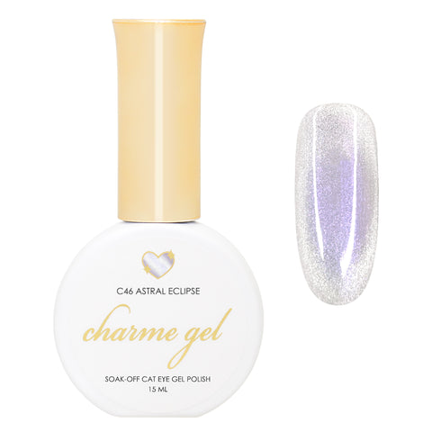 Charme Gel / Cat Eye C46 Astral Eclipse Purple Magnetic Nail Polish Dreamy