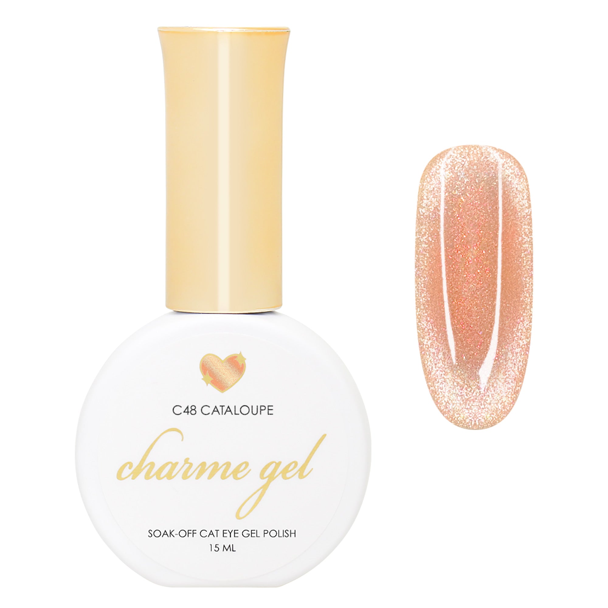 Charme Gel / Cat Eye C48 Cataloupe Charme Gel / Cat Eye C48 Cataloupe Orange Magnetic Nail Polish