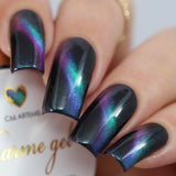 Charme Gel Chameleon Cat Eye Collection / 6 Colors Velvet Polish Color Shifting Blue Artemis