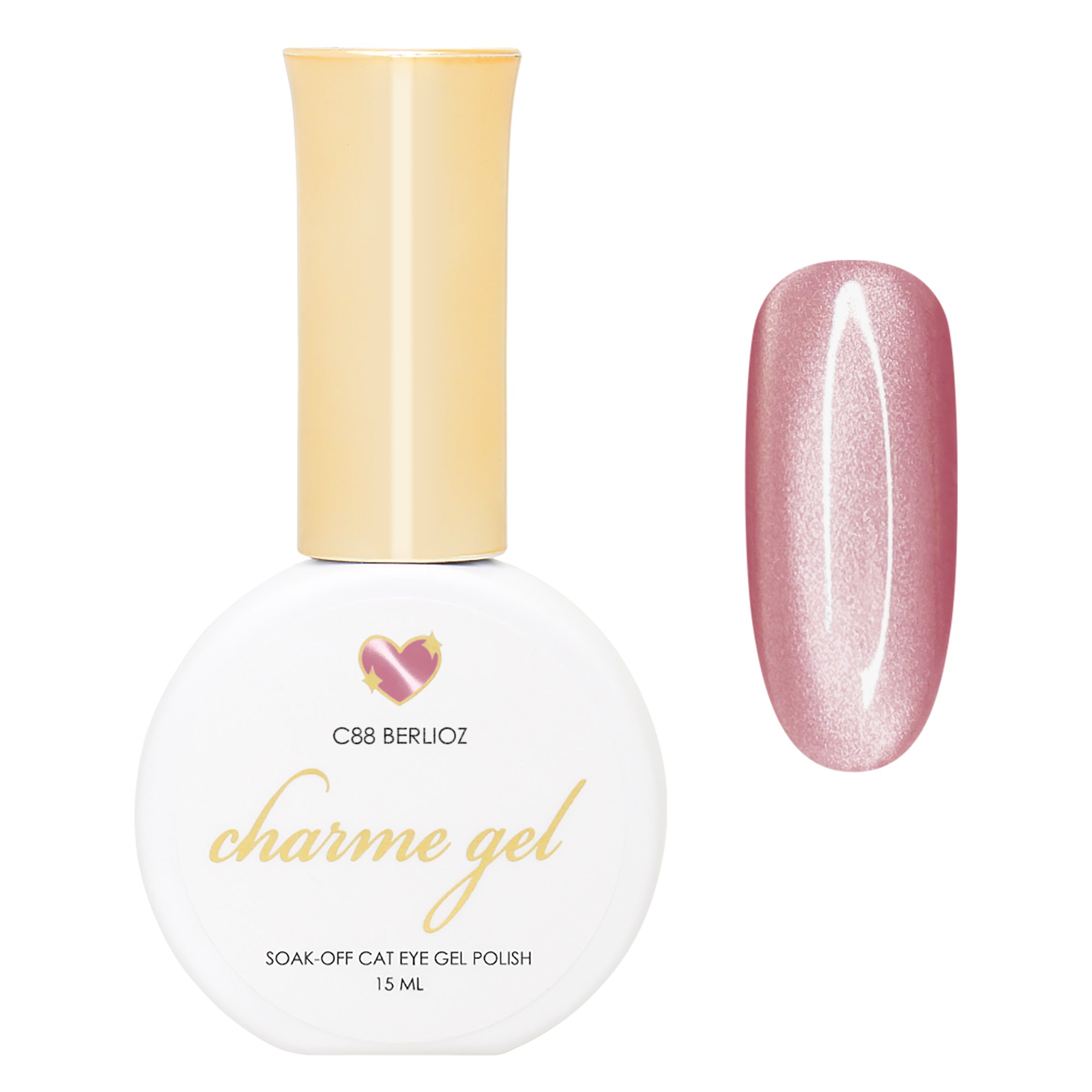 Charme Gel / Cat Eye C88 Berlioz Charme Gel / Cat Eye C88 Berlioz Ruby Red Silk Magnetic Nail Polish Coquette