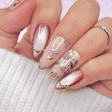Charme Gel / Cat Eye C88 Berlioz Ruby Red Silk Magnetic Nail Polish Silver Rose