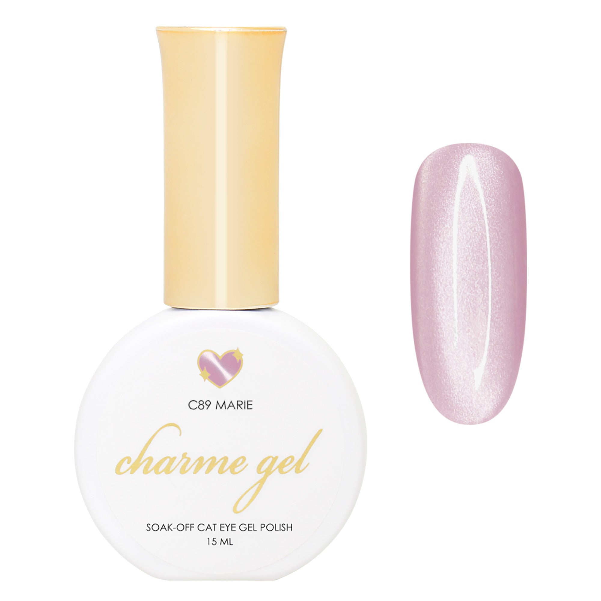 Charme Gel / Cat Eye C89 Marie Charme Gel / Cat Eye C89 Marie Pink Silk Magnetic Nail Polish Coquette Trend Girly