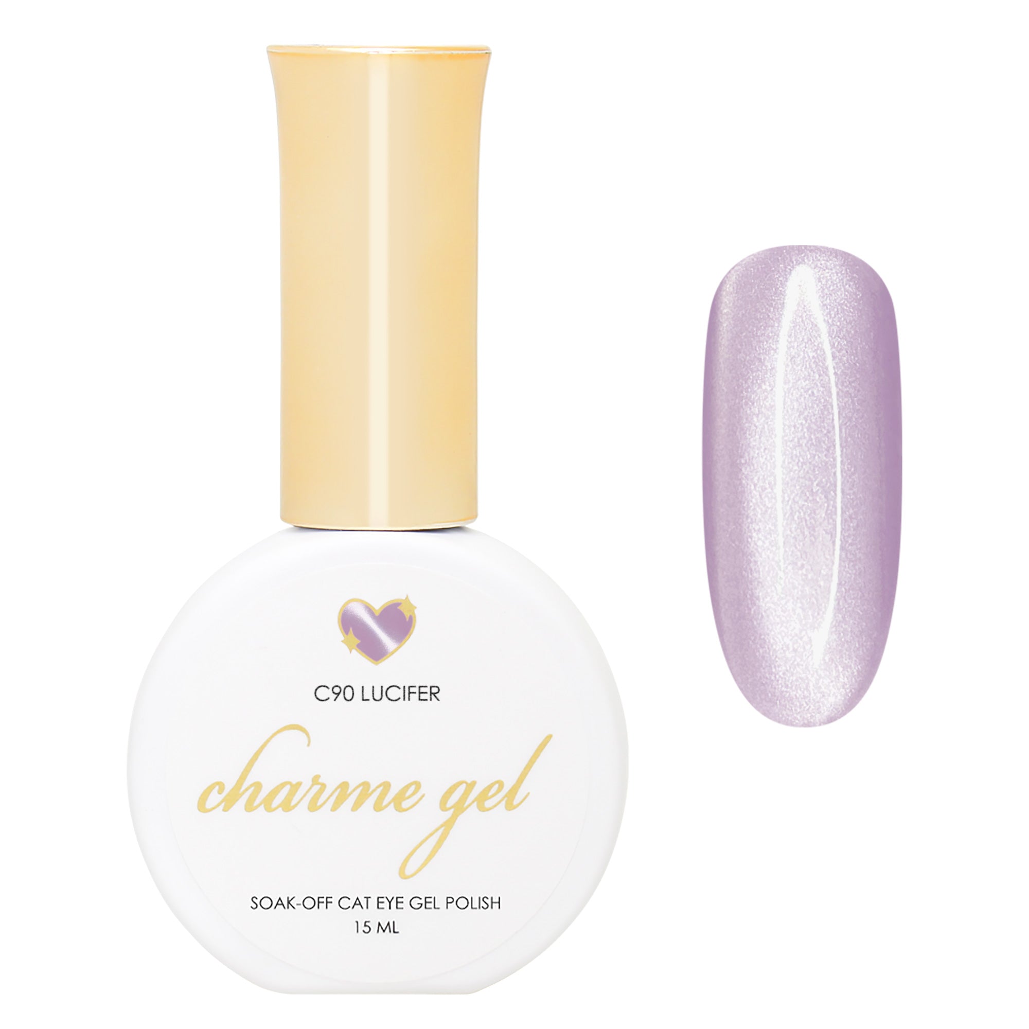 Charme Gel / Cat Eye C90 Lucifer Lilac Purple Magnetic Nail Polish Coquette 