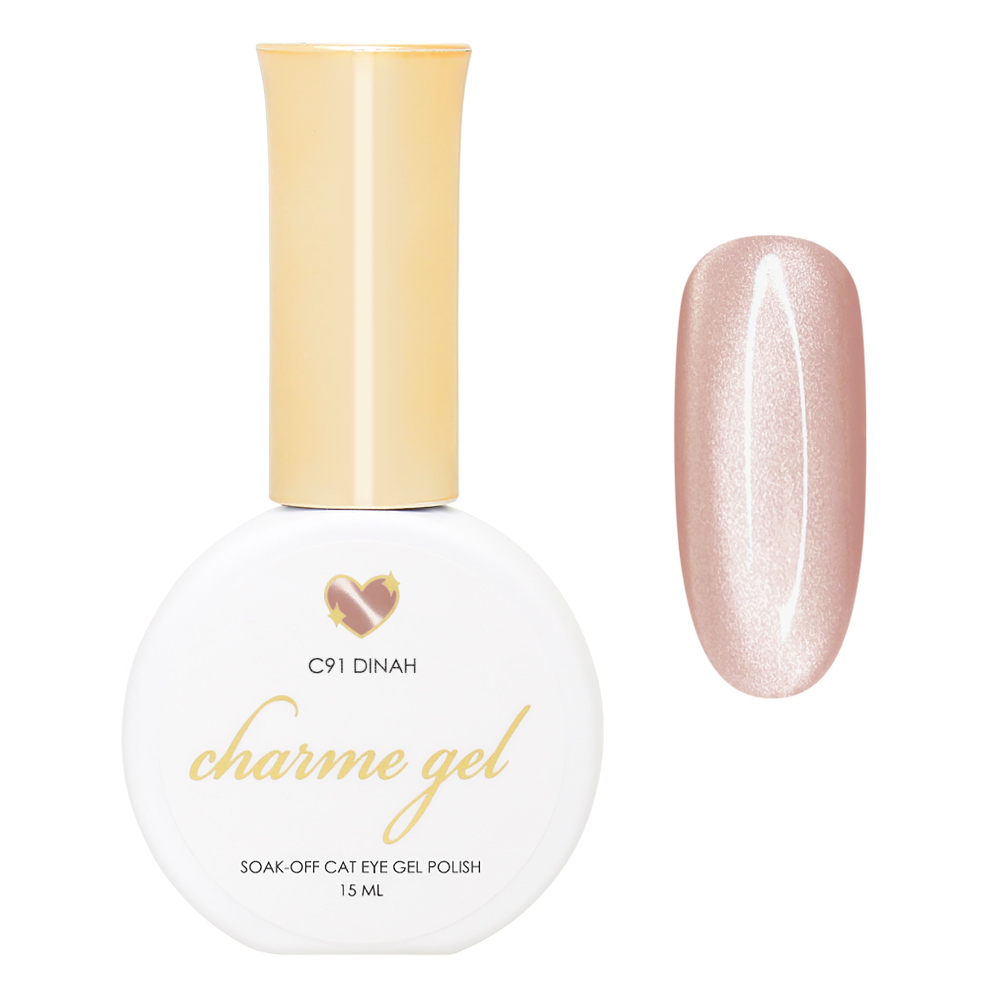 Charme Gel / Cat Eye C91 Dinah Warm Beige Magnetic Nail Polish Coquette Neutral Soft