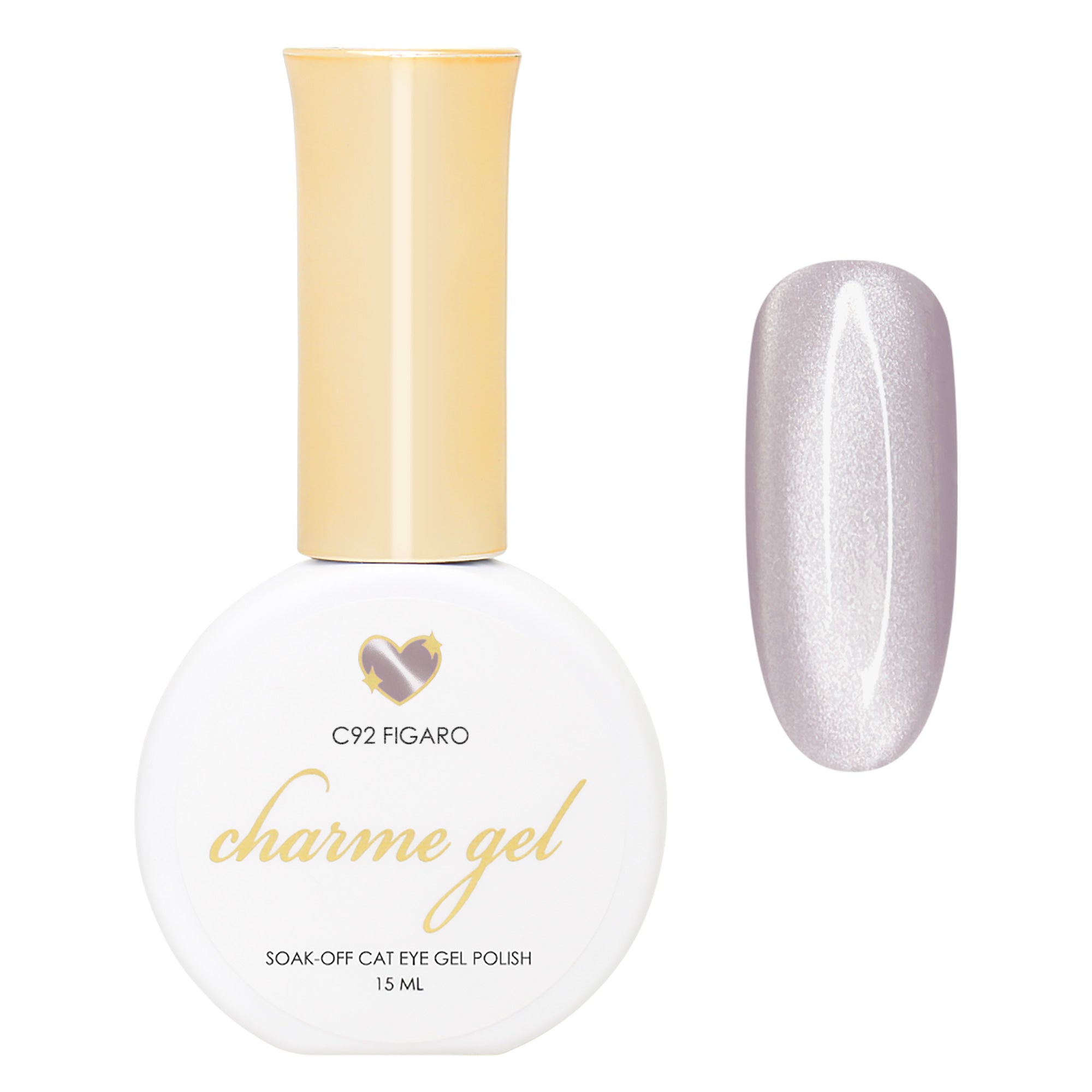 Charme Gel / Cat Eye C92 Figaro Charme Gel / Cat Eye C92 Figaro Taupe Gray Neutral Magnetic Nail Polish Silky Fine Coquette Trend