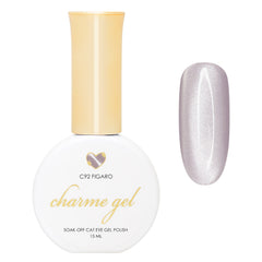 Charme Gel / Cat Eye C92 Figaro Taupe Gray Neutral Magnetic Nail Polish Silky Fine Coquette Trend