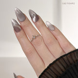 Charme Gel / Cat Eye C92 Figaro Taupe Gray Neutral Magnetic Nail Polish Silky Fine Coquette Trend