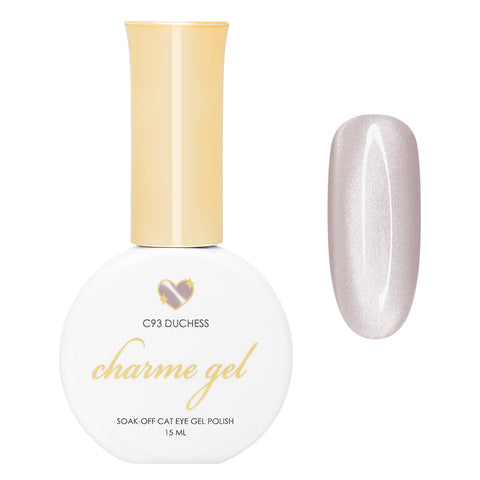 Charme Gel / Cat Eye C93 Duchess Light Beige Gray Neutral Magnetic Nail Polish Coquette Soft Dreamy