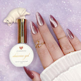Charme Gel / Cat Eye C95 Mewshroom Mauve Red Pink Magnetic Nail Polish
