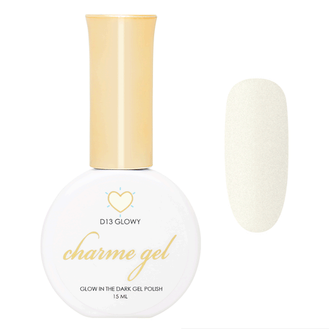 Charme Gel / Glow in the Dark D13 Glowy Gelly Nail Polish Topper Milky