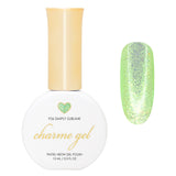 Charme Gel / Fairy Flakes F06 Simply Sublime / Lime Green Glitter Shimmer Nail Polish / Spring / Easter