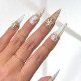 Charme Gel / Holoday Twinkle H60 Snow Angel White Nail Polish Holographic Flash Reflective