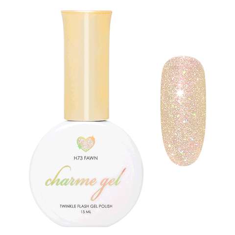 Charme Gel / Twinkle Fairy H73 Fawn Pastel Beige Iridescent Holographic