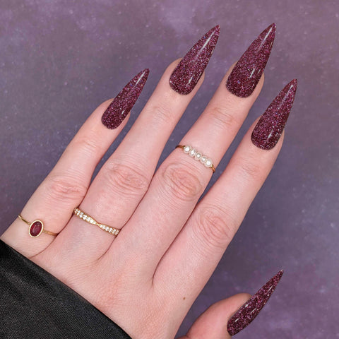 Charme Gel H98 Moonshot | Plum Purple Holographic Twinkle Flash Gel