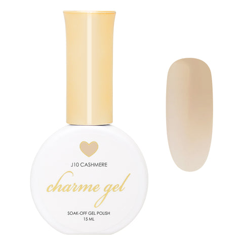 Charme Gel / Jelly J10 Cashmere Muted Beige Tone Sheer Nail Polish