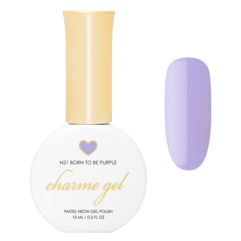 Charme Gel / Neon N21 Born to be Purple Pastel Nail Polish Bright Fun Spring