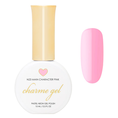 Charme Gel / Neon N23 Main Character Pink Pastel Nail Polish Bright Fun Spring