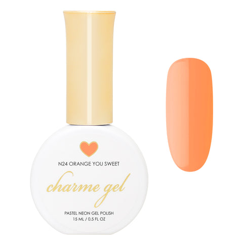Charme Gel / Neon N24 Orange You Sweet Pastel Nail Polish Bright Fun Spring