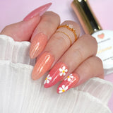 Charme Gel / Shimmer Jelly S12 Strawberry Sunset Coral Red Nail Polish Iridescent Holographic Summer Trend Coral Red