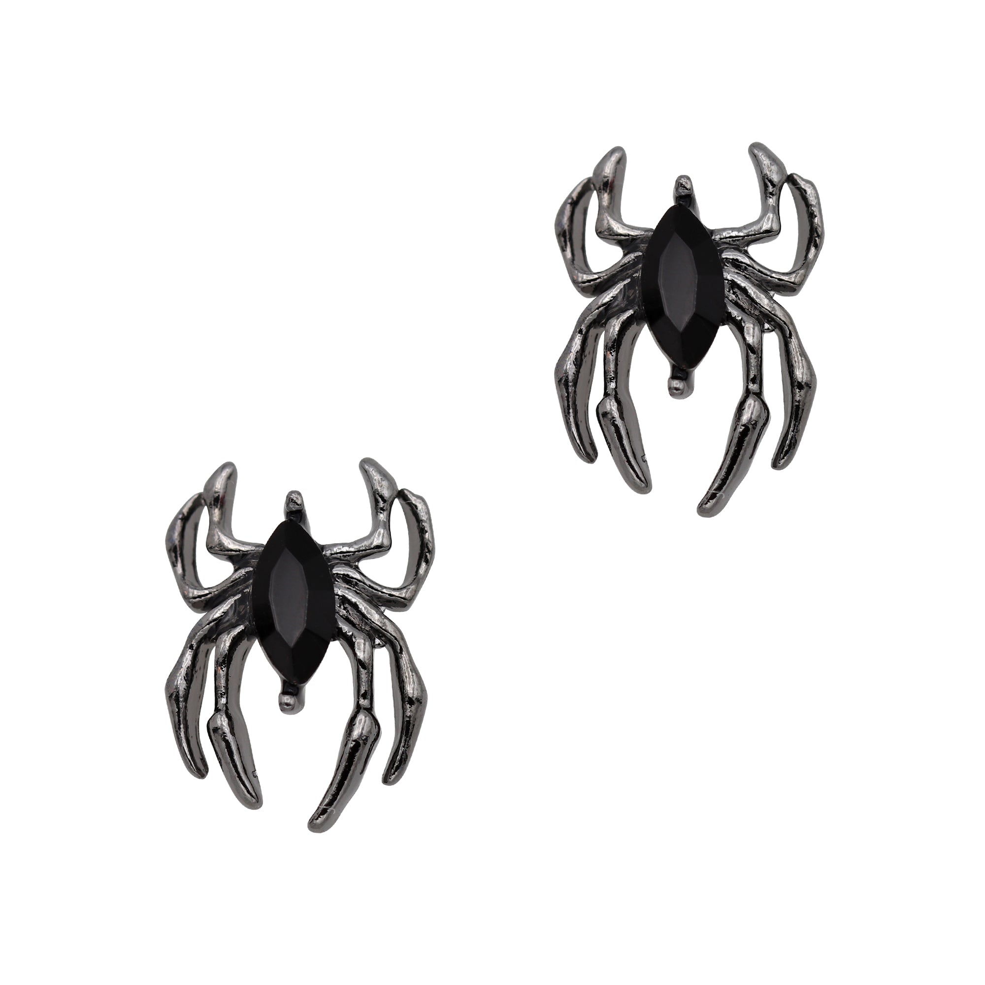 Gothic Spider / Gunmetal Gothic Spider / Gunmetal - Dark Creepy Crawly Bug Goth Halloween Nail Art