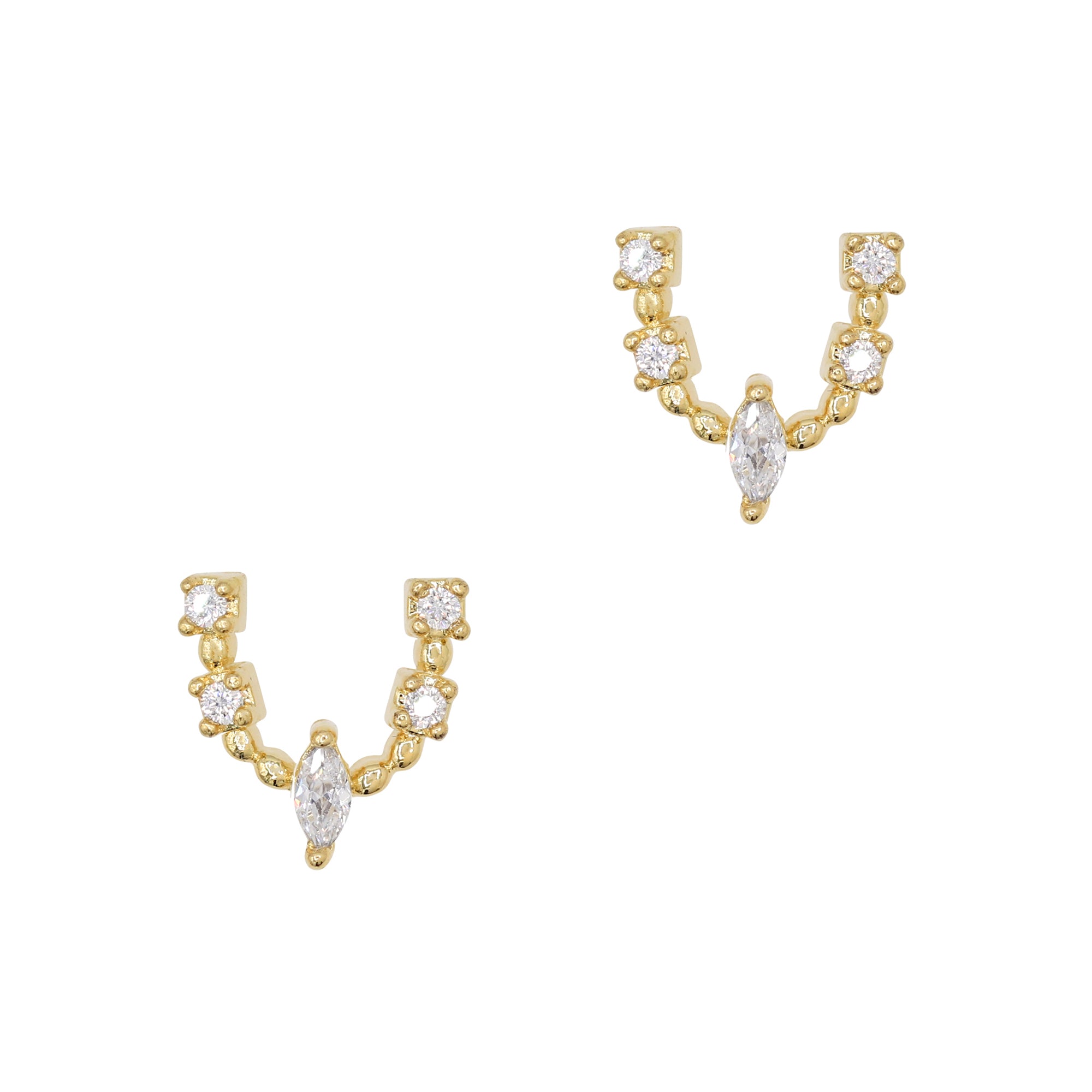 Dainty Necklace / Zircon Charm / Gold Dainty Necklace / Zircon Charm / Gold Nail Art Jewelry Decor