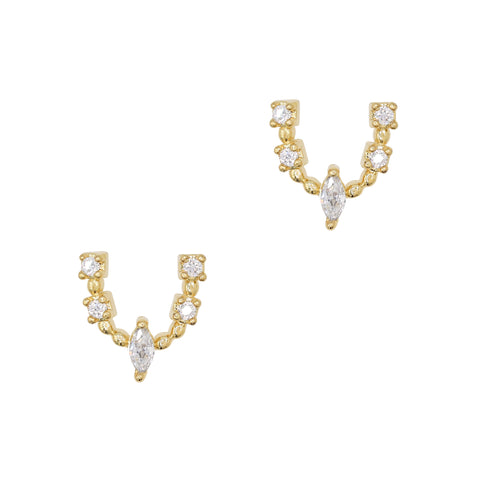 Dainty Necklace / Zircon Charm / Gold Nail Art Jewelry Decor