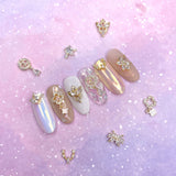 Embedded Coco Dangle / Zircon Charm / Gold Fashion Nail Design Jewelry Inspired