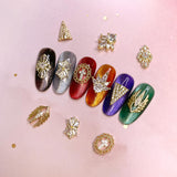 Rococo Sigil / Zircon Charm / Gold Nail Jewelry Art Deco Abstract Quality Bling