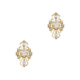 Deco Shield / Zircon Charm / Gold Nail Jewelry Art Deco Style Trendy