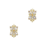 Rococo Sigil / Zircon Charm / Gold Nail Jewelry Art Deco Abstract Quality Bling